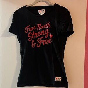 True North Strong & Free Black Tee Olympic Hudson’s Bay